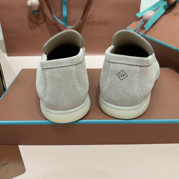 Loro Piana Beige Suede Boat Shoes - Picture 5 of 9